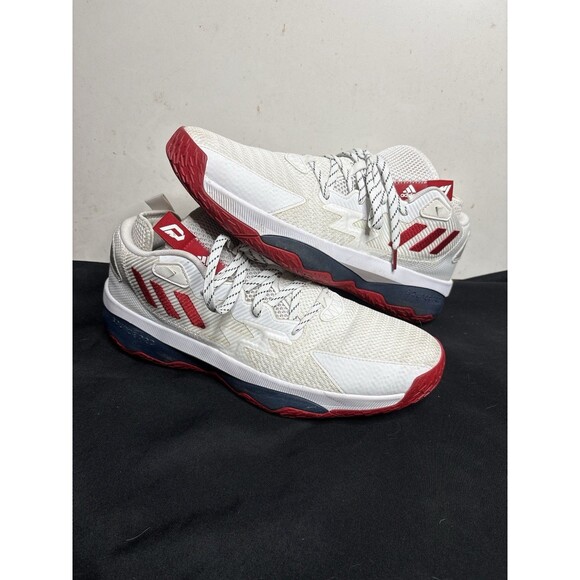 Adidas Dame 8 PE Team USA Olympic White Basketball Shoes Mens Sz 13.5 HR0048 main image 4